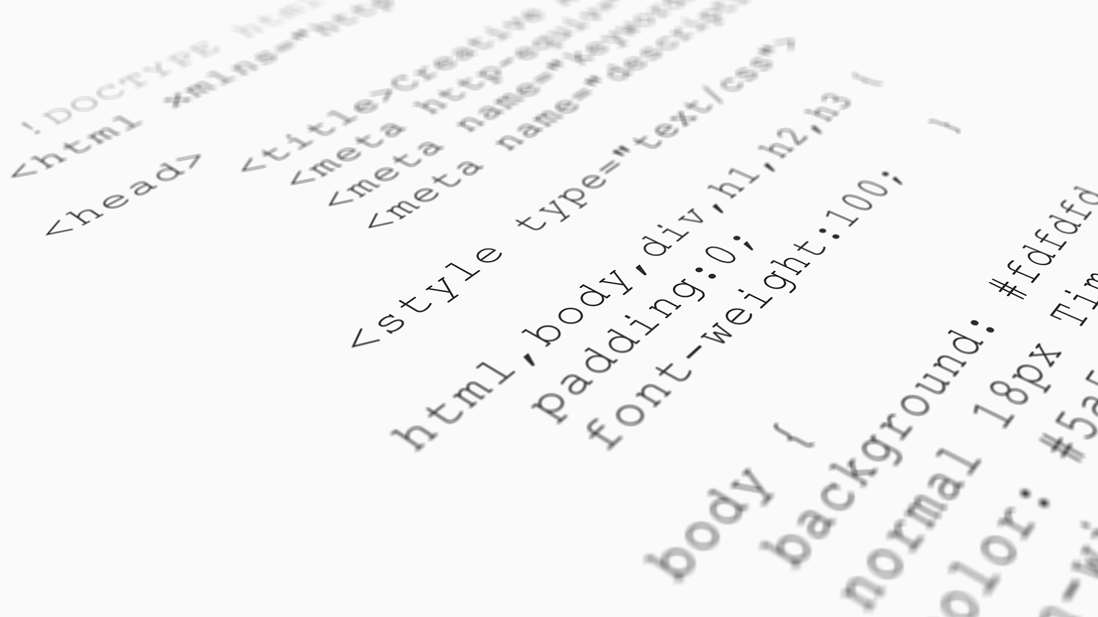 Взгляд браузера кода «HTML» вебсайта напечатанный на белой бумаге, взгляде крупного плана.