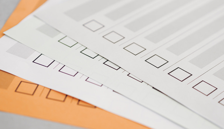 Бланки с пунктами и отметками как схема этапов обращения